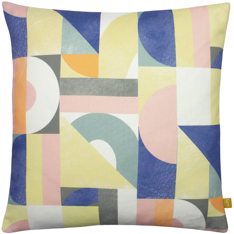 furn. Mikalo 100% Recycled Cushion Cover in Lime/Cobalt