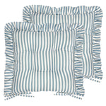  Cushions - Millie Ruffle 2 Pack Seat Pads Blue Wylder