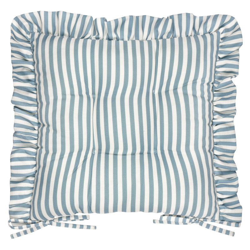 Cushions - Millie Ruffle 2 Pack Seat Pads Blue Wylder