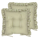  Cushions - Millie Ruffle 2 Pack Seat Pads Green Wylder