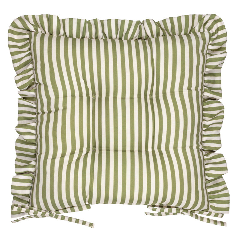  Cushions - Millie Ruffle 2 Pack Seat Pads Green Wylder