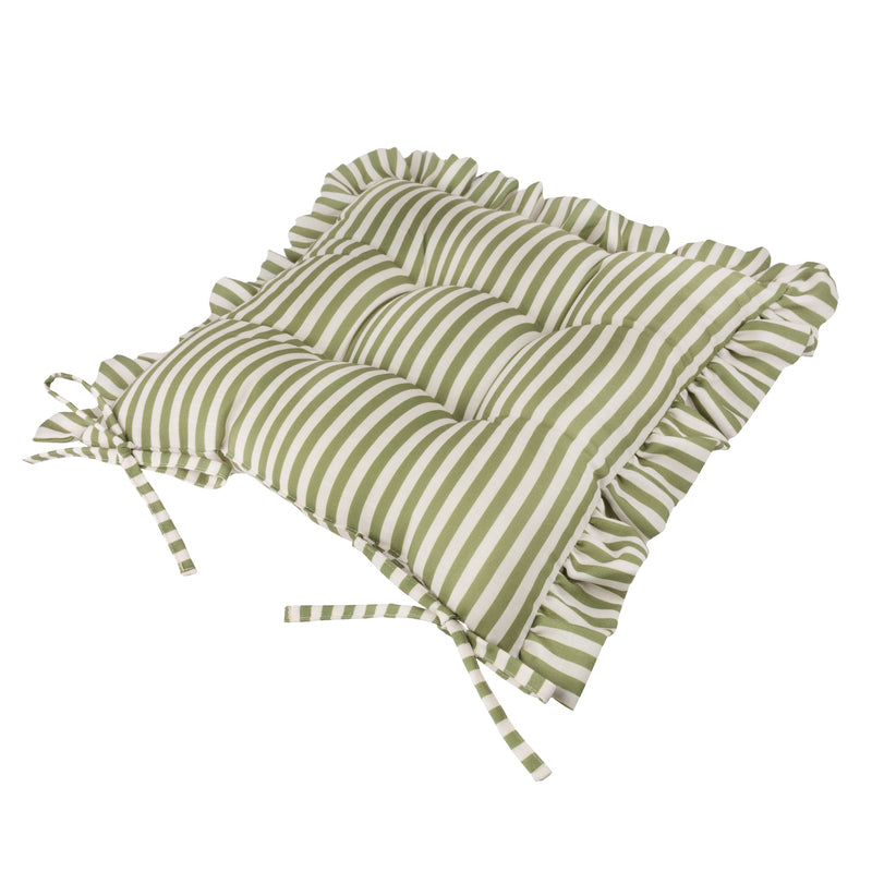  Cushions - Millie Ruffle 2 Pack Seat Pads Green Wylder