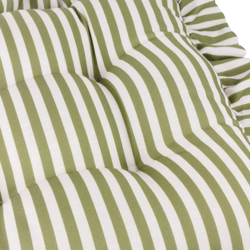  Cushions - Millie Ruffle 2 Pack Seat Pads Green Wylder