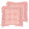 Striped Pink Cushions - Millie Ruffle 2 Pack Indoor/Outdoor Seat Pads Pink Wylder