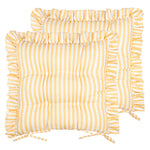  Cushions - Millie Ruffle 2 Pack Seat Pads Yellow Wylder