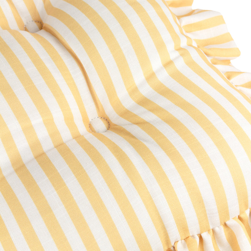  Cushions - Millie Ruffle 2 Pack Seat Pads Yellow Wylder