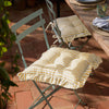 Striped Yellow Cushions - Millie Ruffle 2 Pack Indoor/Outdoor Seat Pads Yellow Wylder