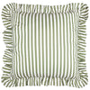 Striped Green Cushions - Millie Ruffle Striped Outdoor Cushion Cover Green Wylder