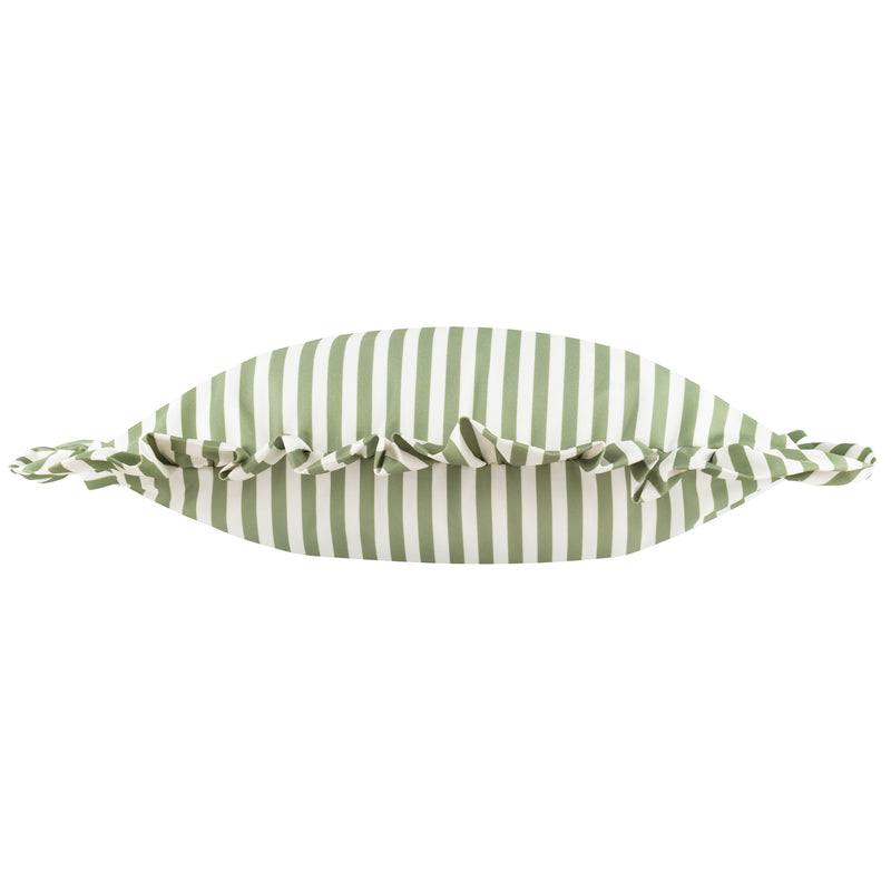  Cushions - Millie Ruffle Striped Outdoor Cushion Cover Green Wylder