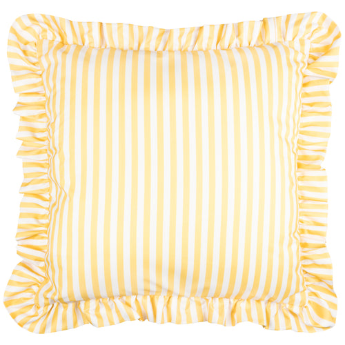 Striped Yellow Cushions - Millie Ruffle Striped Outdoor Cushion Cover Yellow Wylder