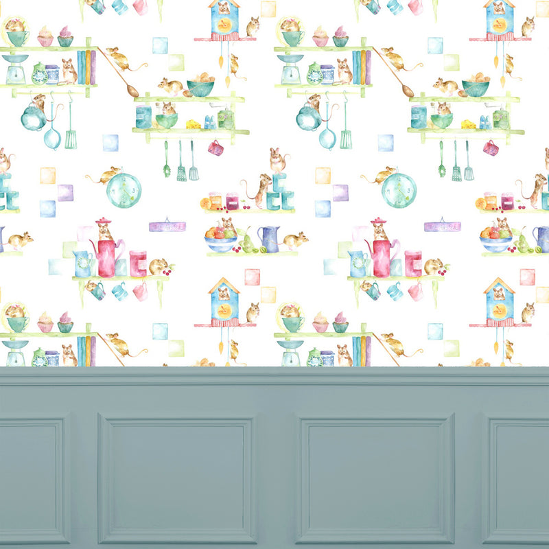 Voyage Maison Misch Mice  1.4m Wide Width Wallpaper in Frutti