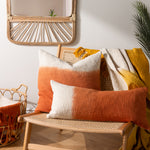 furn. Mizu Rectangular Dip Dye Cushion Cover in Amber