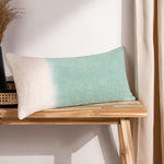 furn. Mizu Rectangular Dip Dye Cushion Cover in Eucalyptus