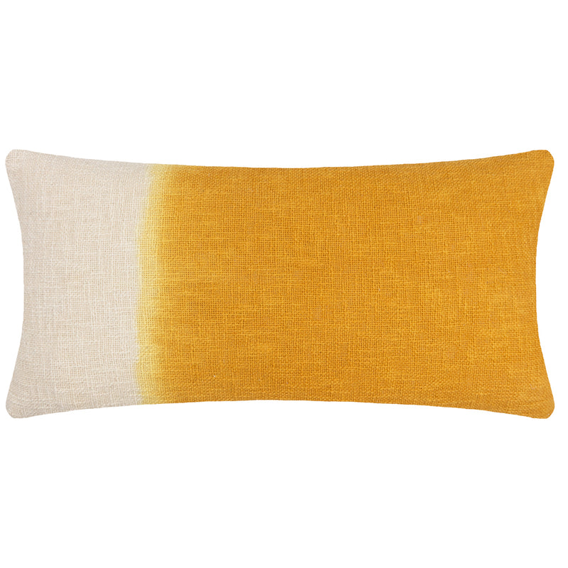 furn. Mizu Rectangular Dip Dye Cushion Cover in Ochre