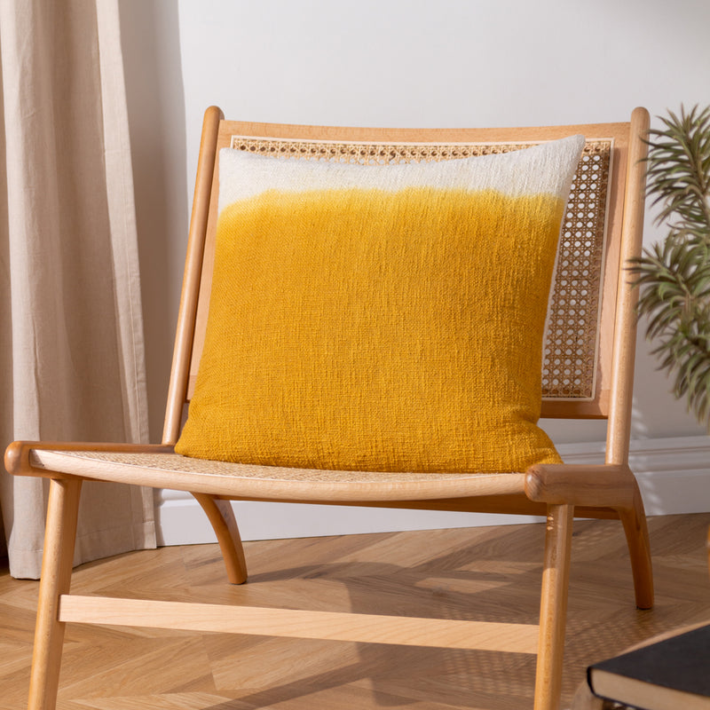 furn. Mizu Dip Dye Cushion Cover in Ochre