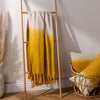 furn. Mizu Dip Dye Fringed Throw in Ochre