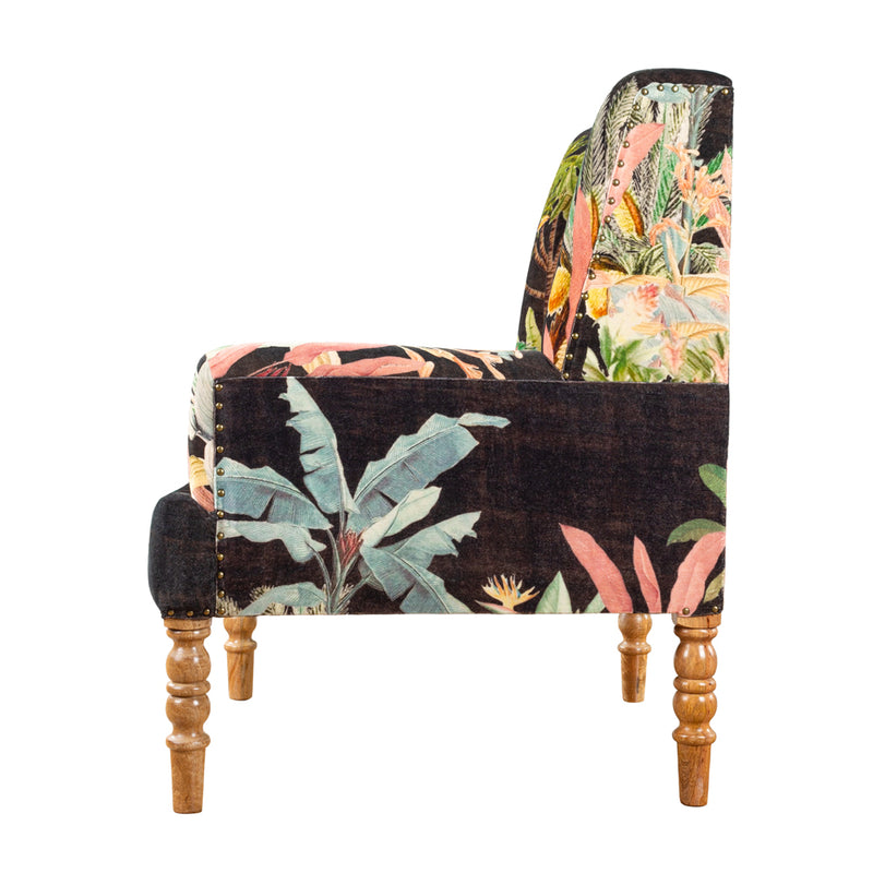 Wylder Tropics Midnight Jungle Chair in Noir