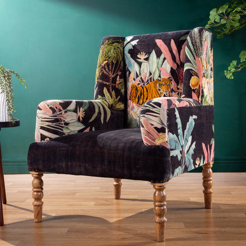 Wylder Tropics Midnight Jungle Chair in Noir