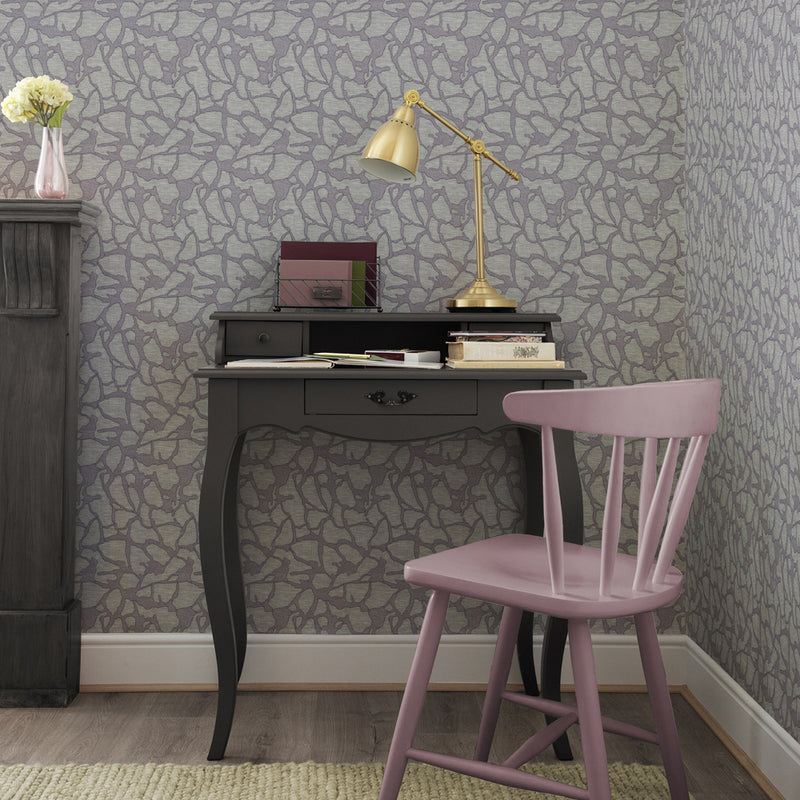 Voyage Maison Molten 1.4m Wide Width Wallpaper in Amethyst