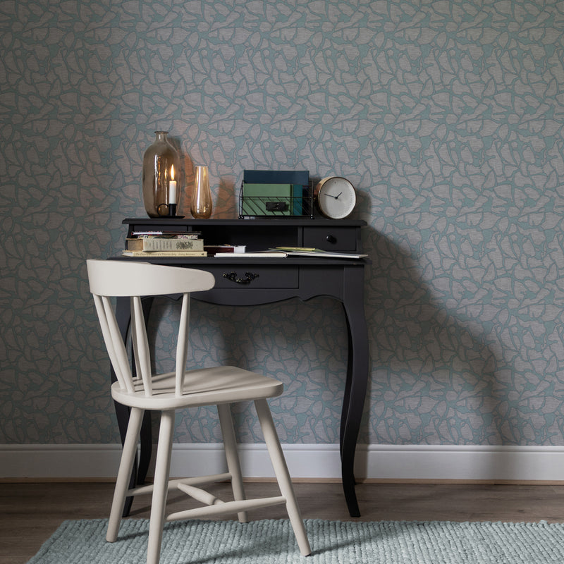 Voyage Maison Molten 1.4m Wide Width Wallpaper in Azurite