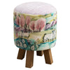 Voyage Maison Monty Round Footstool in Buttermere