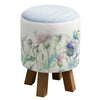 Voyage Maison Monty Round Footstool in Circium Damson