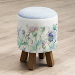 Voyage Maison Monty Round Footstool in Circium Damson