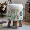 Voyage Maison Monty Round Footstool in Circium Damson