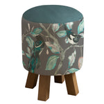 Voyage Maison Monty Round Footstool in Collector Charcoal