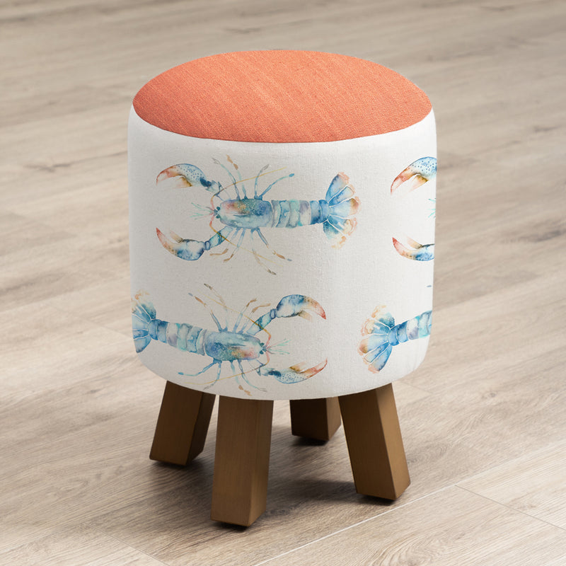 Voyage Maison Monty Round Footstool in Crustaceans