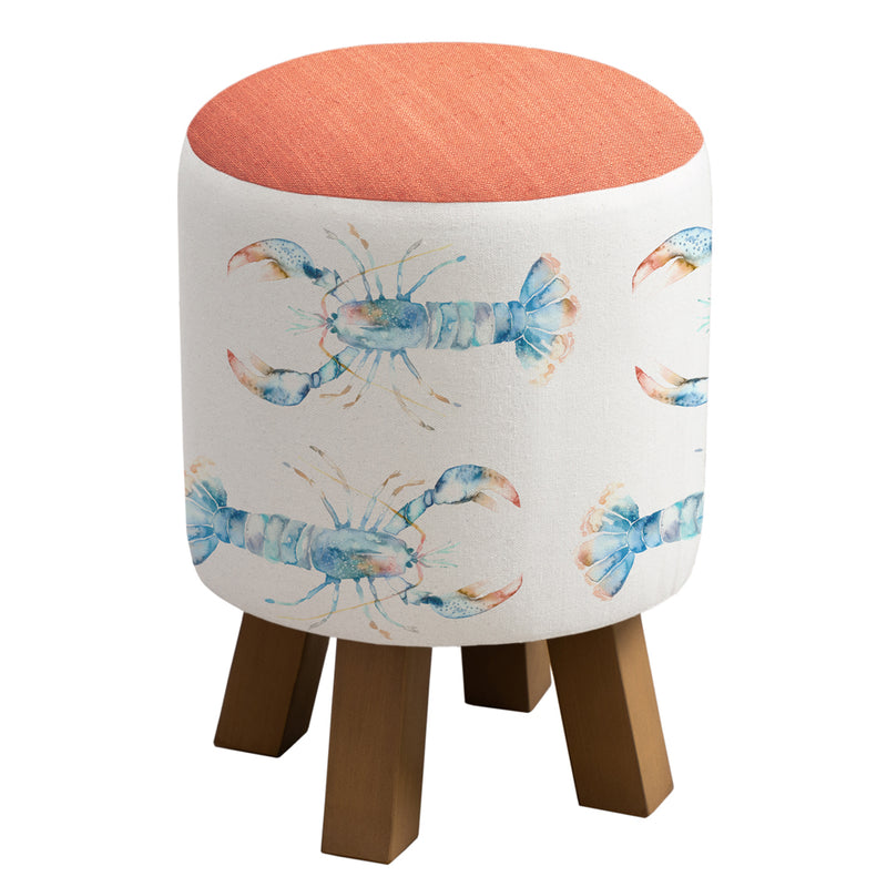 Voyage Maison Monty Round Footstool in Crustaceans