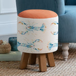 Voyage Maison Monty Round Footstool in Crustaceans