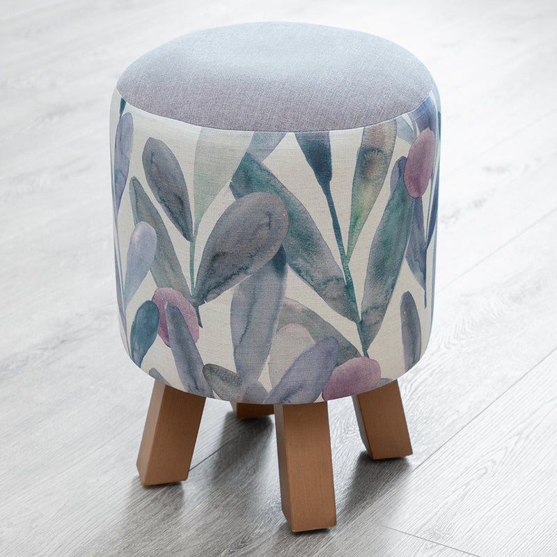 Voyage Maison Monty Round Footstool in Enso Violet