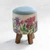 Voyage Maison Monty Round Footstool in Fairytale Bristles Damson