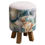 Voyage Maison Monty Round Footstool in Fox And Hare