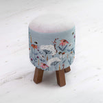 Voyage Maison Monty Round Footstool in Hermione Cornflower