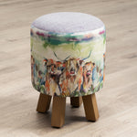 Heilan Herd Monty Round Footstool Green