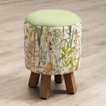 Floral Green Furniture - Monty  Footstool Lydiard Natural Voyage Maison