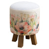 Voyage Maison Monty Round Footstool in Papavera Sweetpea