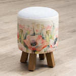 Voyage Maison Monty Round Footstool in Papavera Sweetpea