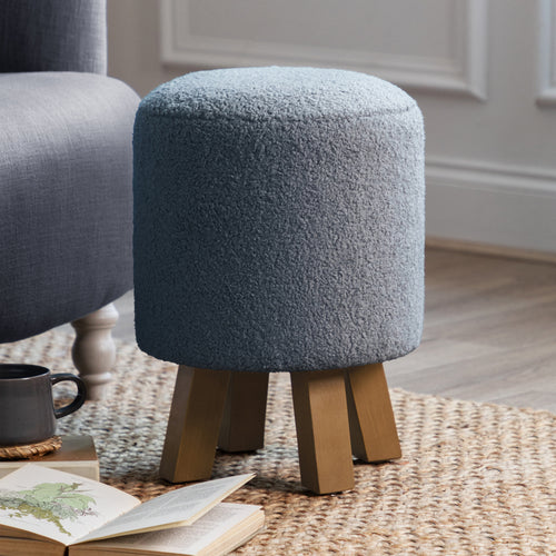 Voyage Maison Monty Round Footstool in Paddington Slate