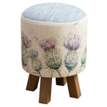 Voyage Maison Monty Round Footstool in Thistle Glen