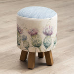 Voyage Maison Monty Round Footstool in Thistle Glen