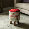 Voyage Maison Monty Round Footstool in Varys Russet Linen