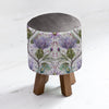 Voyage Maison Monty Round Footstool in Varys Violet Linen