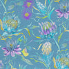 Voyage Maison Moore Haven Printed Crafting Cotton Apparel Fabric in Aqua