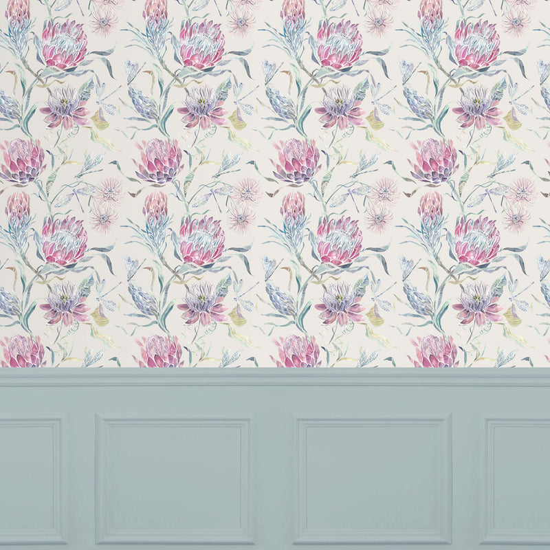 Voyage Maison Moorehaven 1.4m Wide Width Wallpaper in Loganberry