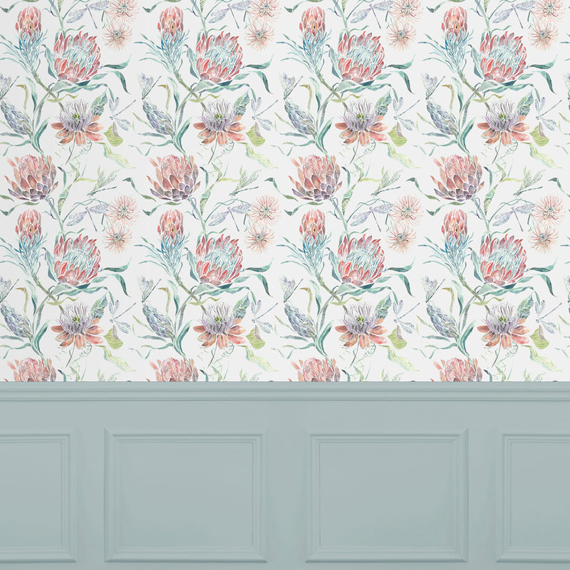 Voyage Maison Moorehaven 1.4m Wide Width Wallpaper in Pomegranate