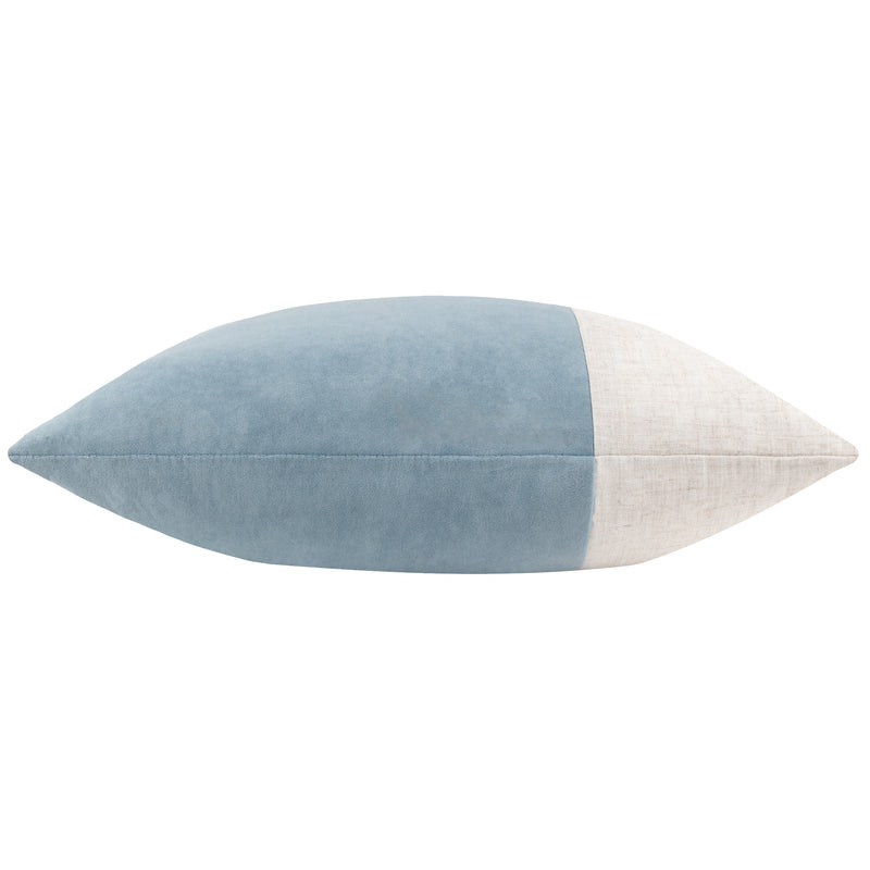 Not Applicable Blue Cushions - Morden Soft-Washed Velvet Cushion Cover Dusty Blue Yard