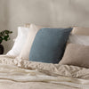 Not Applicable Blue Cushions - Morden Soft-Washed Velvet Cushion Cover Dusty Blue Yard